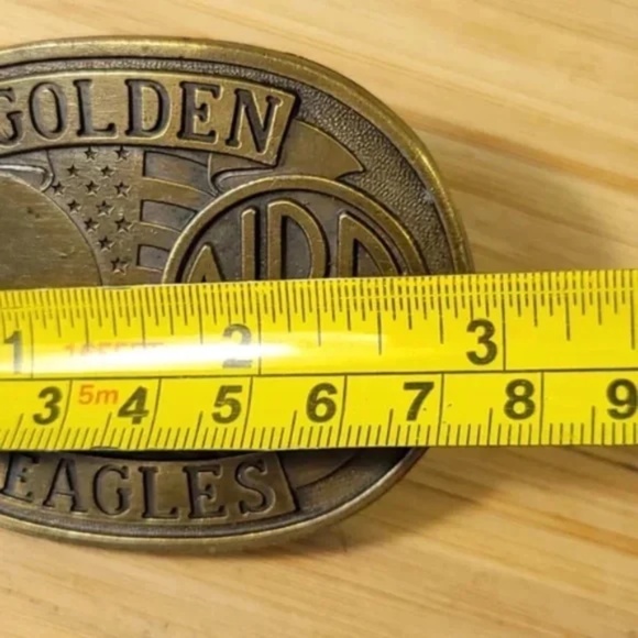 NRA Golden Eagles Brass Belt Buckle - Picture 5 of 5
